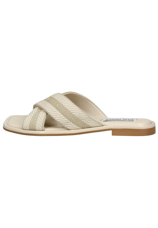 Steve Madden Pantoletten Textil Creme