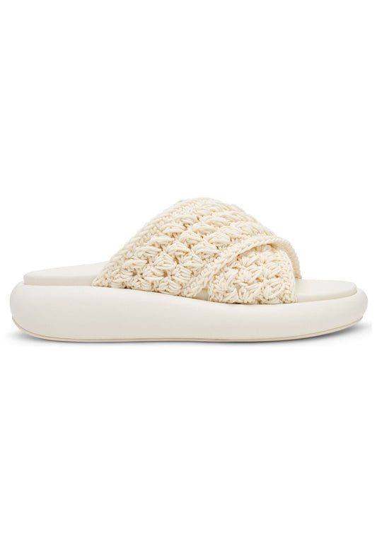 Steve Madden Pantoletten Textil Creme