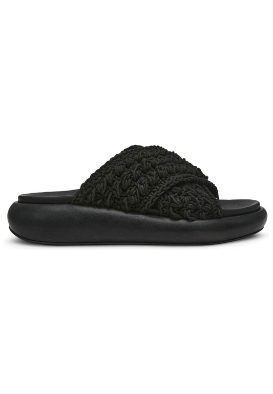 Steve Madden Pantoletten Textil Schwarz