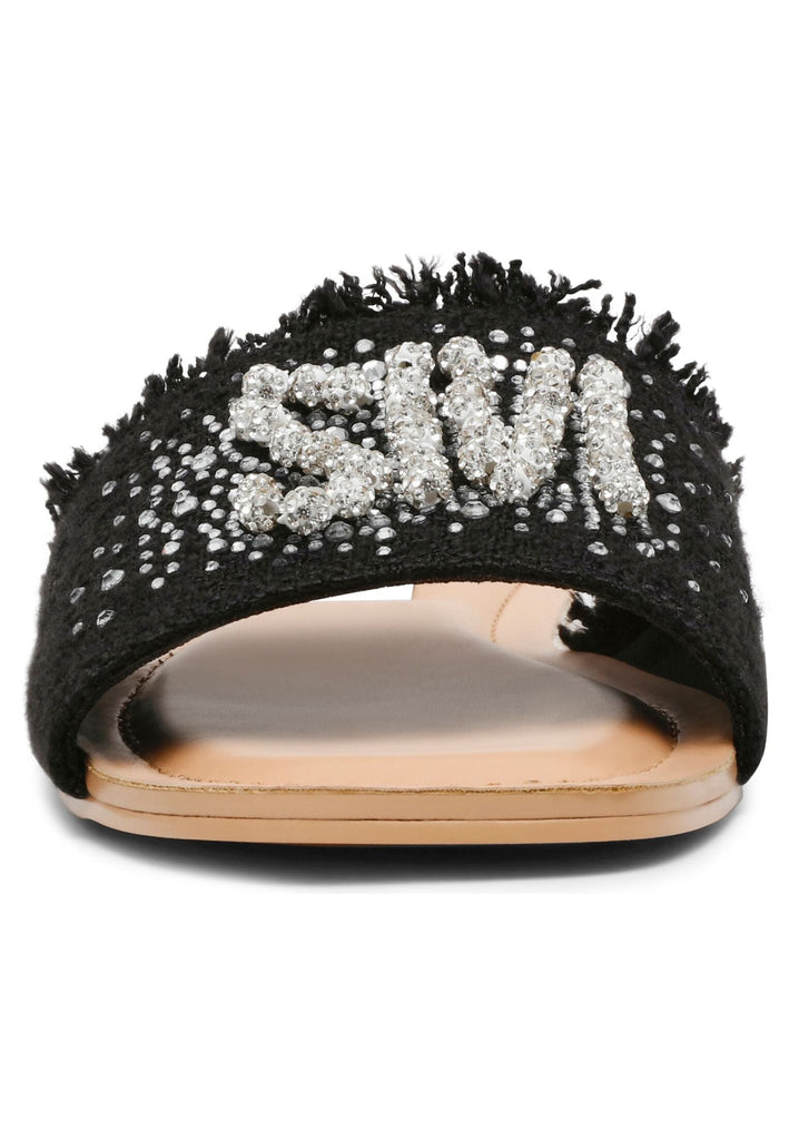 Steve Madden Pantoletten Textil Schwarz