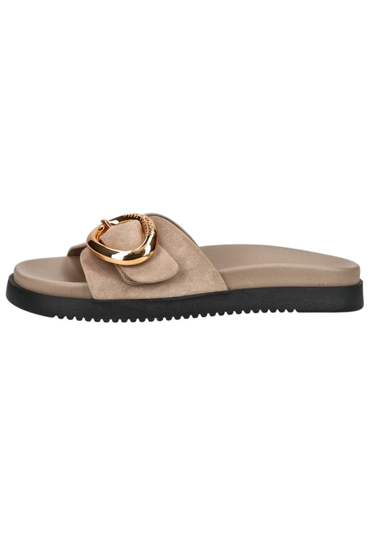 Steve Madden Pantoletten Veloursleder Taupe