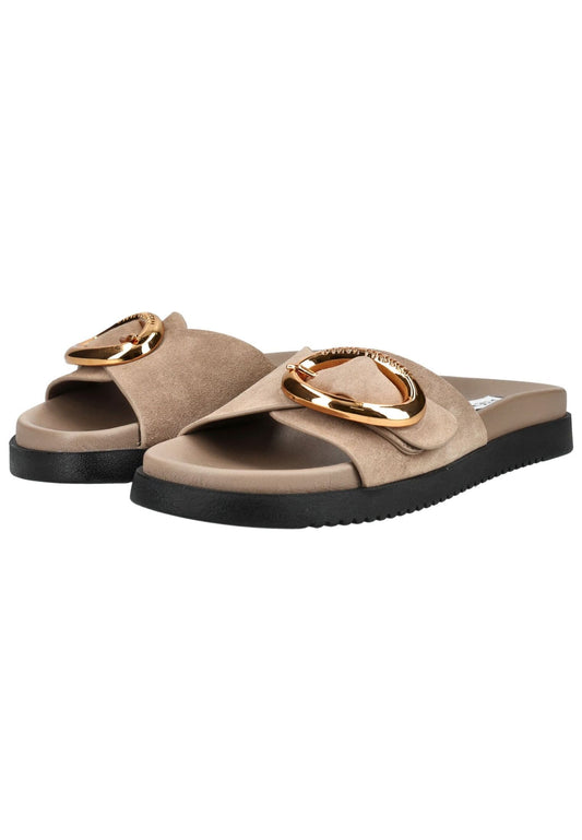 Steve Madden Pantoletten Veloursleder Taupe