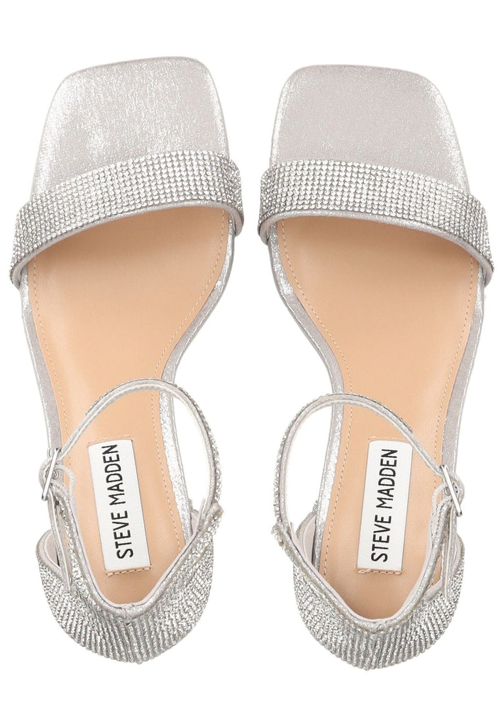Steve Madden Sandalen Lederimitat/Textil Silber