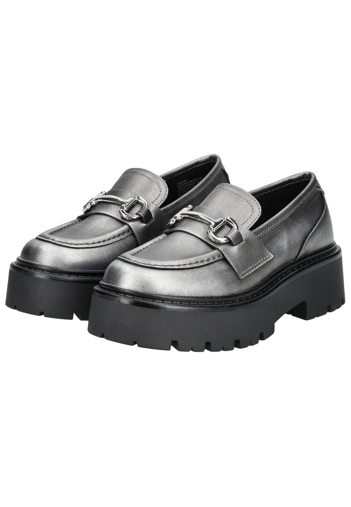 Steve Madden Slipper Leder Pewter