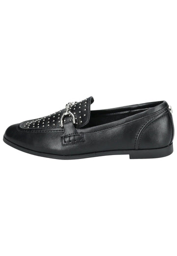 Steve Madden Slipper Leder Schwarz/Silber