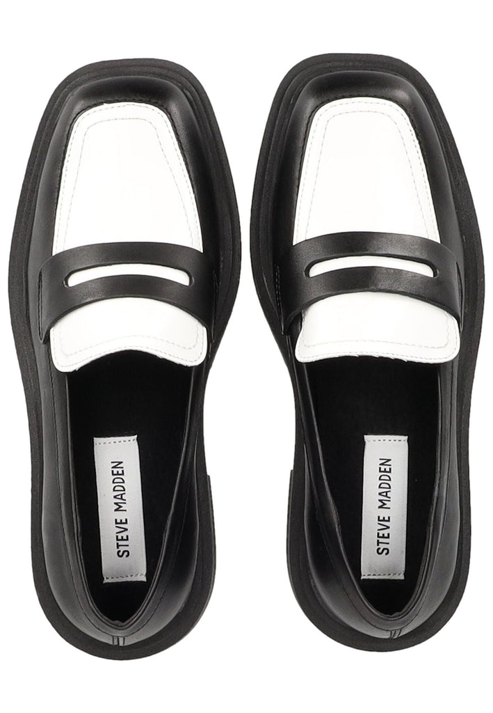 Steve Madden Slipper Leder/Synthetik Schwarz/Weiß