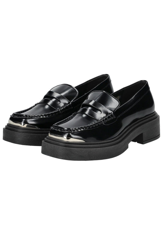 Steve Madden Slipper Lederimitat Schwarz Lack