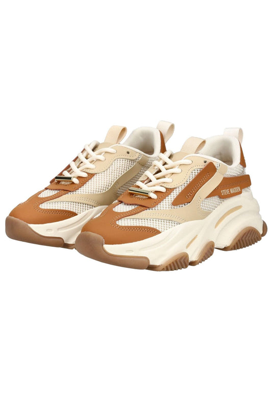Steve Madden Sneaker Lederimitat Braun/Weiß