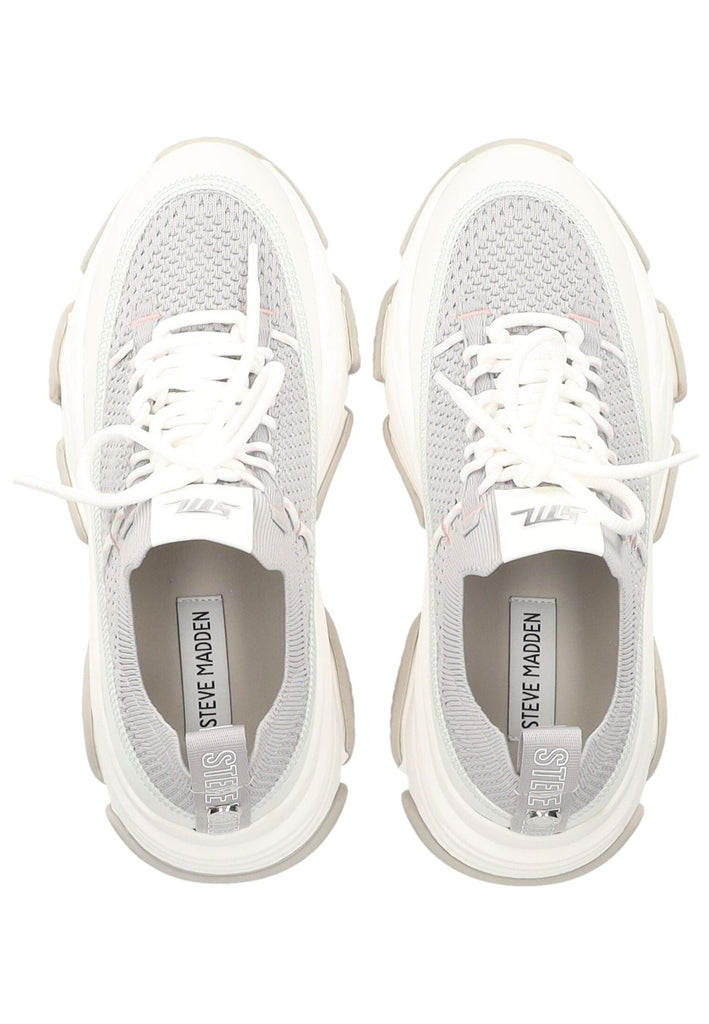 Steve Madden Sneaker Lederimitat/Mesh Grau/Weiß