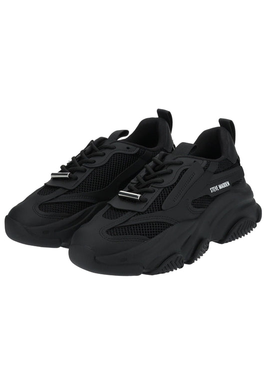 Steve Madden Sneaker Lederimitat/Mesh Schwarz/Schwarz