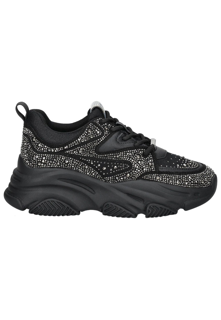 Steve Madden Sneaker Lederimitat/Mesh Schwarz/Silber