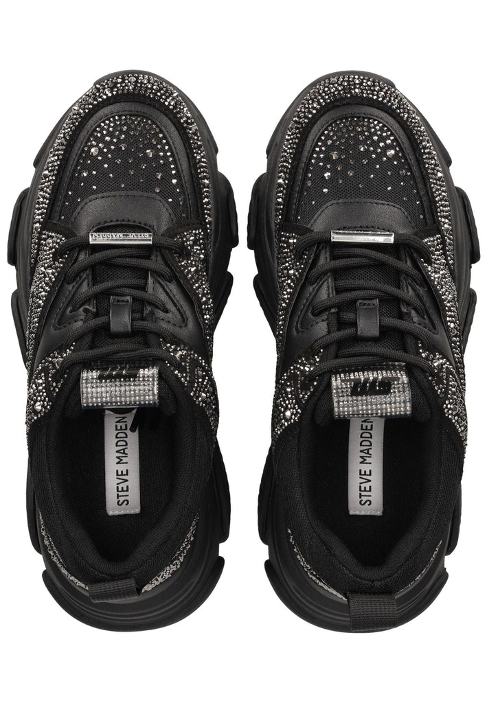 Steve Madden Sneaker Lederimitat/Mesh Schwarz/Silber