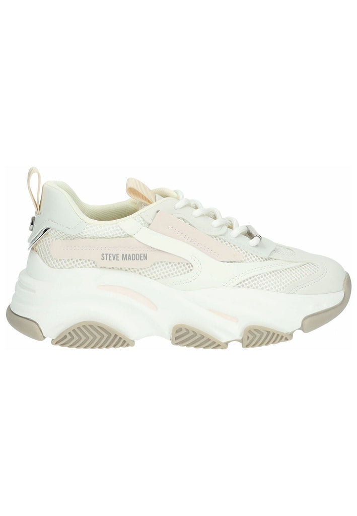 Steve Madden Sneaker Lederimitat/Mesh Weiß/Beige