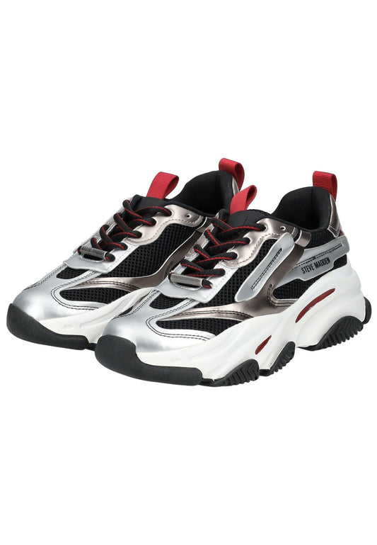 Steve Madden Sneaker Lederimitat/Mesh Weiß/Rot