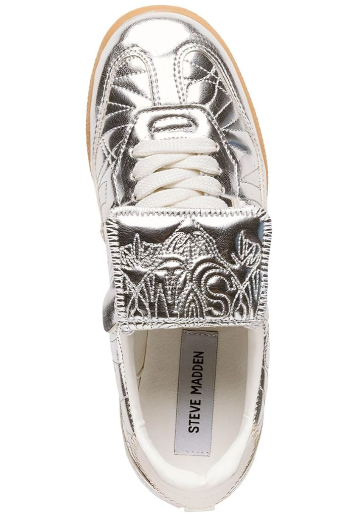 Steve Madden Sneaker Lederimitat Silber