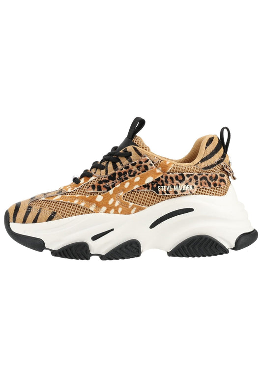 Steve Madden Sneaker Lederimitat/Textil Beige/Schwarz