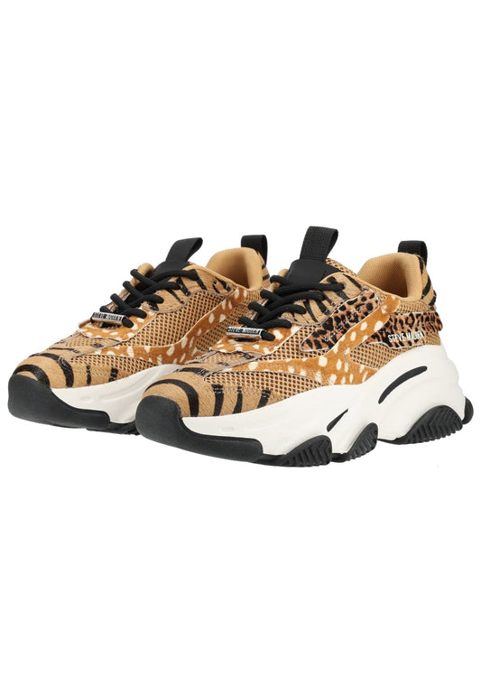 Steve Madden Sneaker Lederimitat/Textil Beige/Schwarz