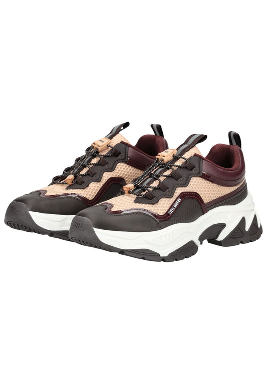 Steve Madden Sneaker Lederimitat/Textil Braun/Rot