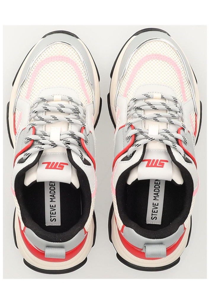 Steve Madden Sneaker Lederimitat/Textil Grau/Rot