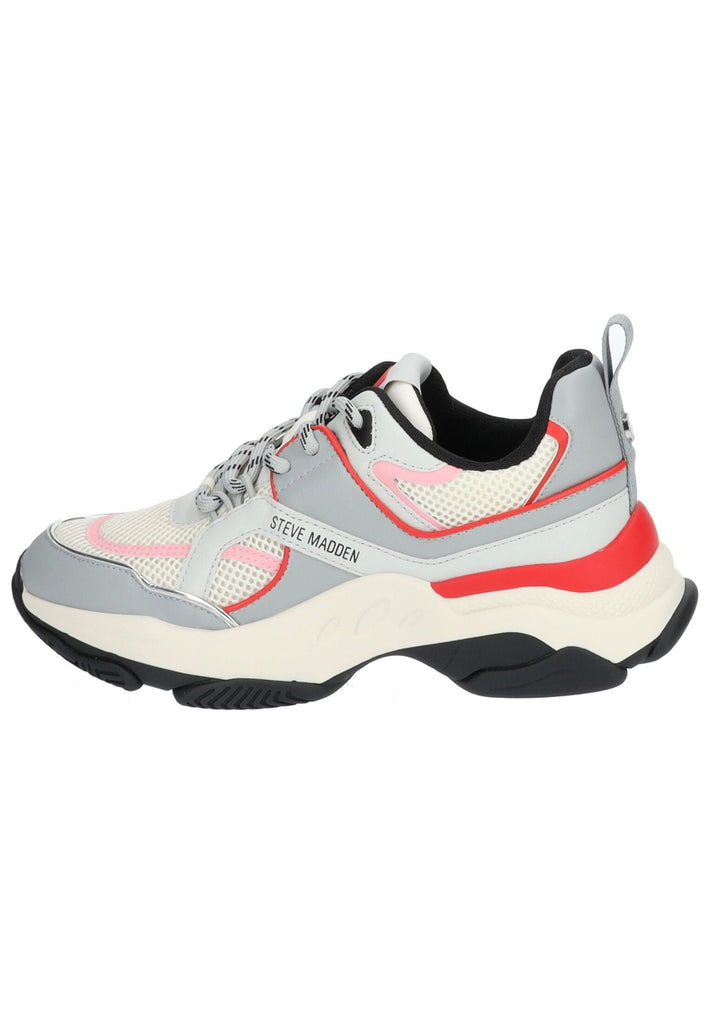 Steve Madden Sneaker Lederimitat/Textil Grau/Rot