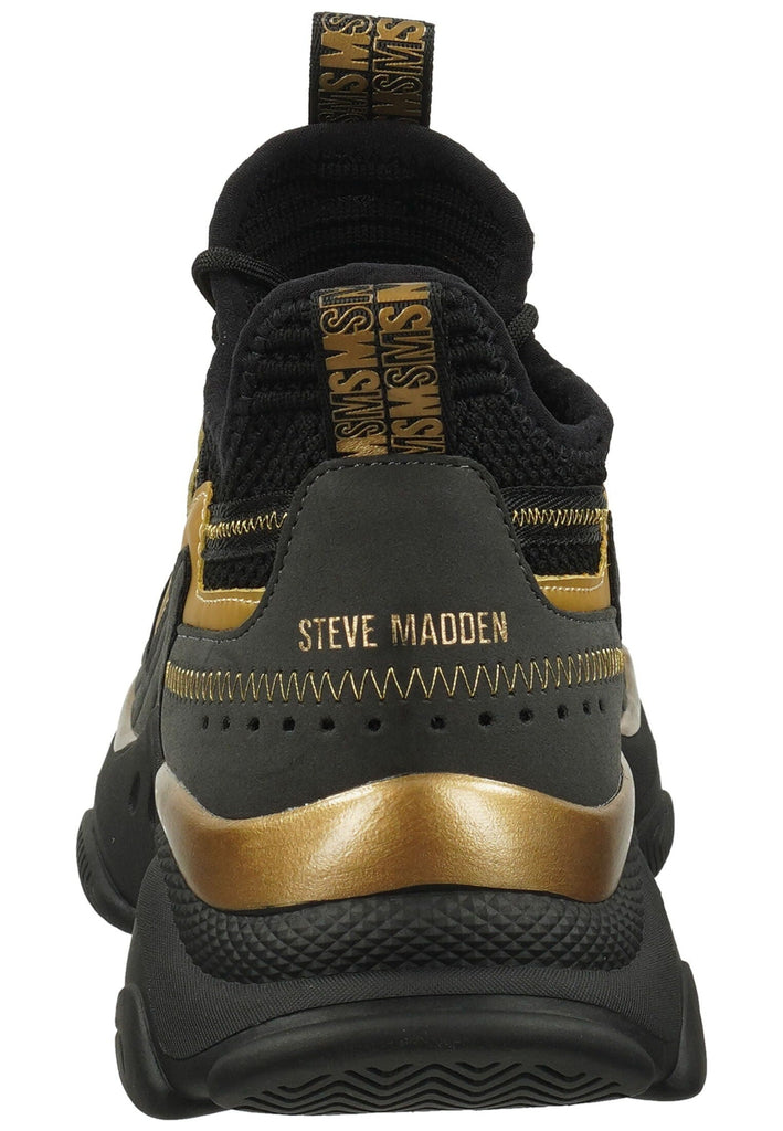 Steve Madden Sneaker Lederimitat/Textil Schwarz/Gold
