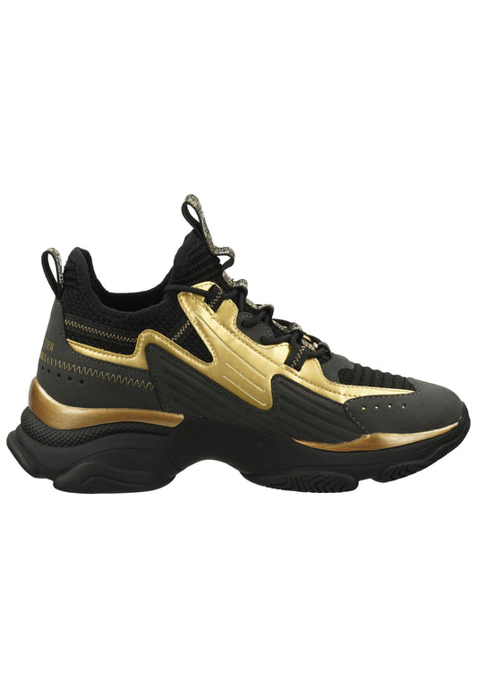 Steve Madden Sneaker Lederimitat/Textil Schwarz/Gold