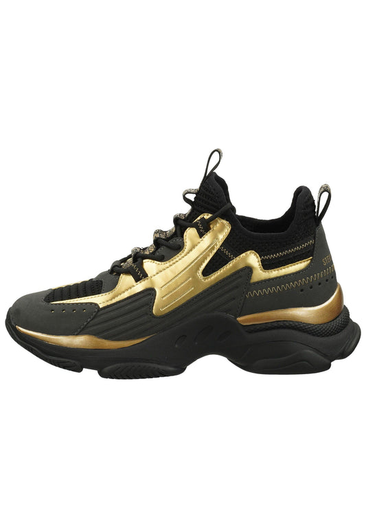 Steve Madden Sneaker Lederimitat/Textil Schwarz/Gold