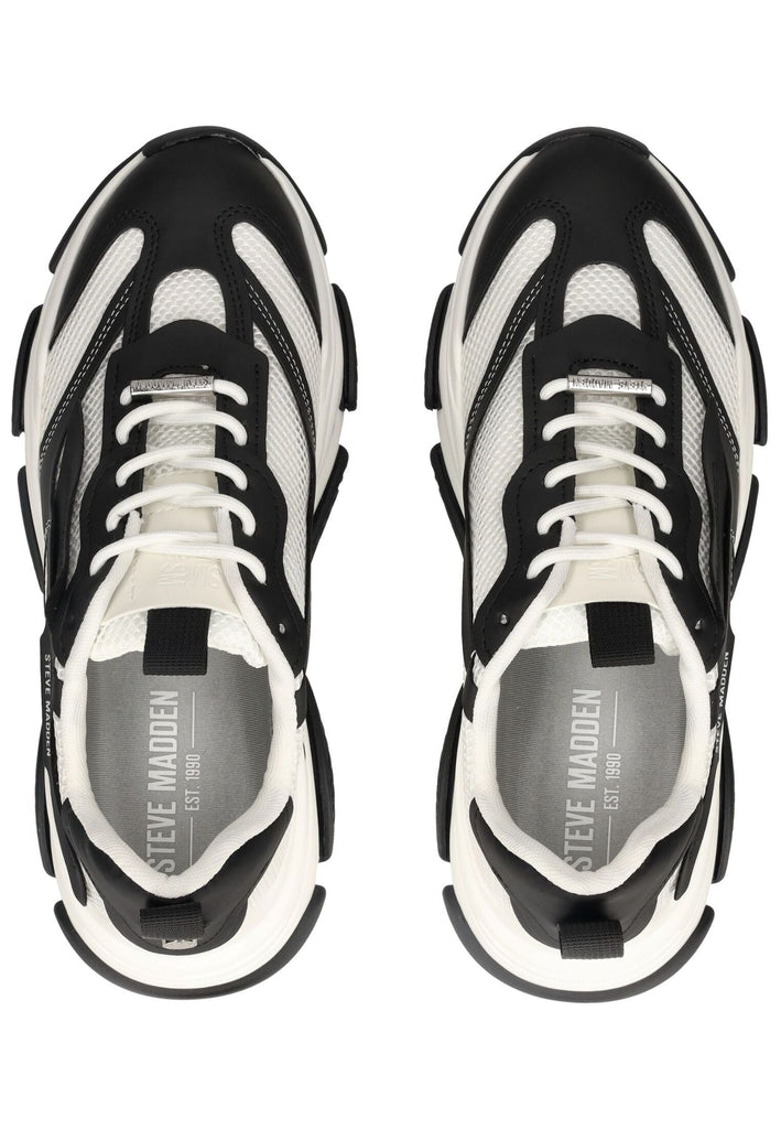 Steve Madden Sneaker Lederimitat/Textil Schwarz/Weiß