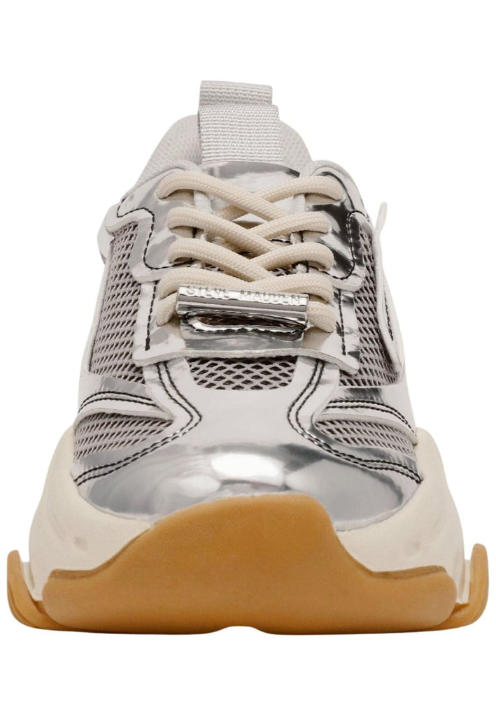 Steve Madden Sneaker Lederimitat/Textil Silber