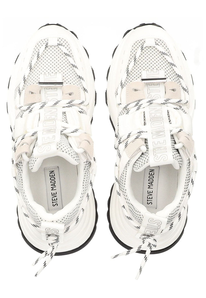 Steve Madden Sneaker Lederimitat/Textil Weiß/Grau