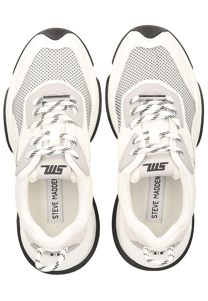 Steve Madden Sneaker Lederimitat/Textil Weiß/Grau