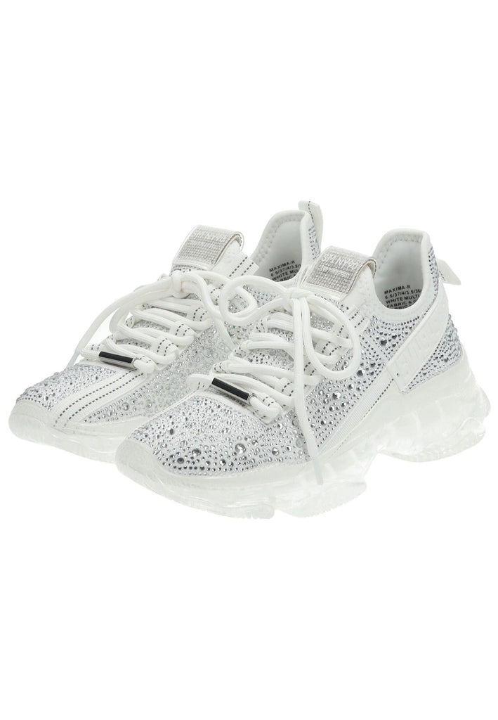 Steve Madden Sneaker Lederimitat/Textil Weiß Kombi