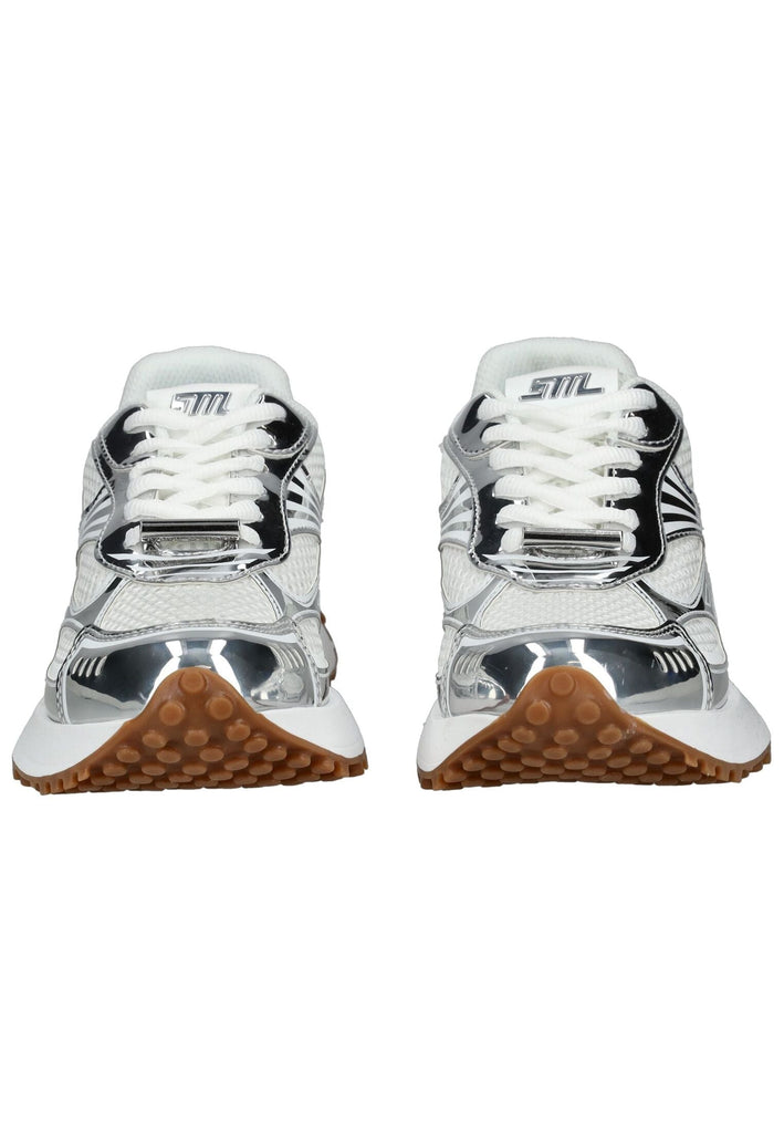 Steve Madden Sneaker Lederimitat/Textil Weiß/Silber