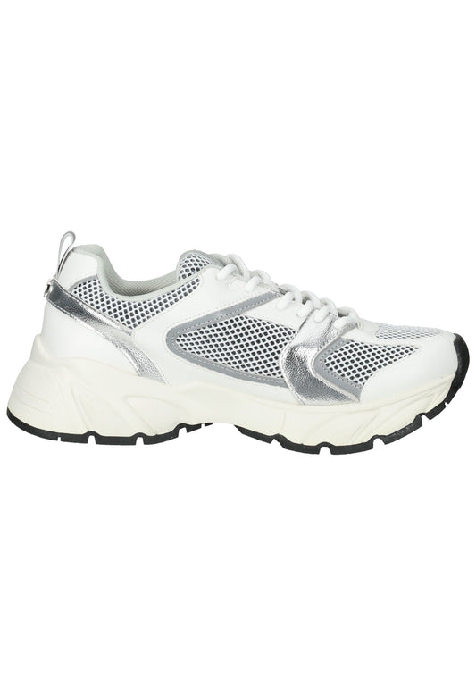 Steve Madden Sneaker Lederimitat/Textil Weiß/Silber