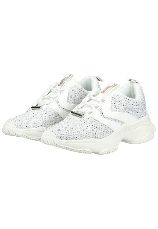 Steve Madden Sneaker Lederimitat/Textil Weiß/Silber