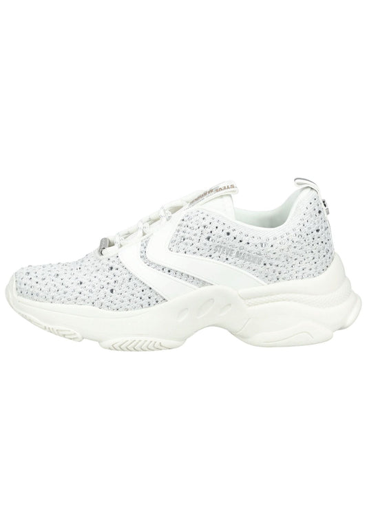 Steve Madden Sneaker Lederimitat/Textil Weiß/Silber