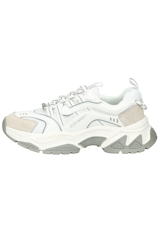 Steve Madden Sneaker Lederimitat Weiß/Grau