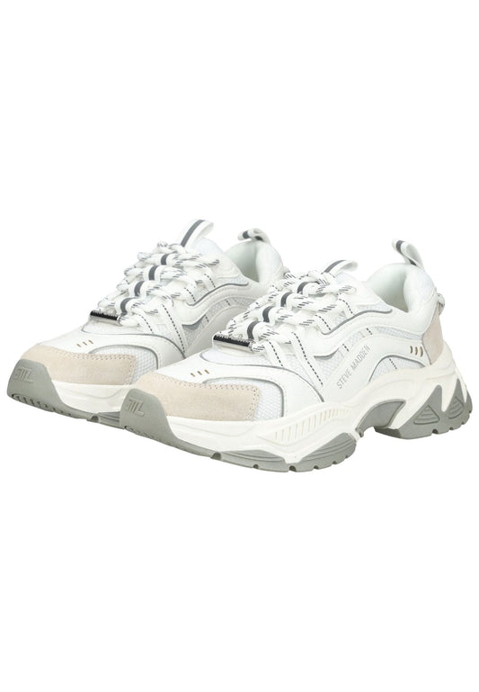 Steve Madden Sneaker Lederimitat Weiß/Grau