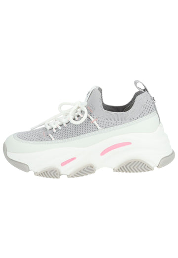 Sneaker Steve Madden Sneaker Lederimitat/Mesh Grau/Weiß