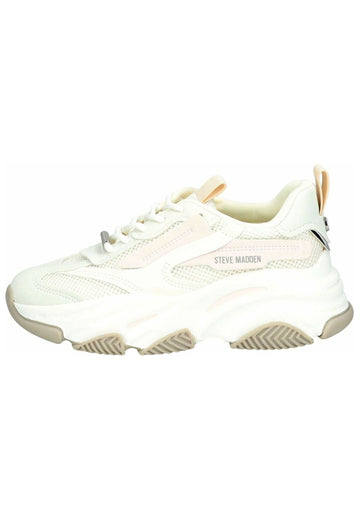 Sneaker Steve Madden Sneaker Lederimitat/Mesh Weiß/Beige