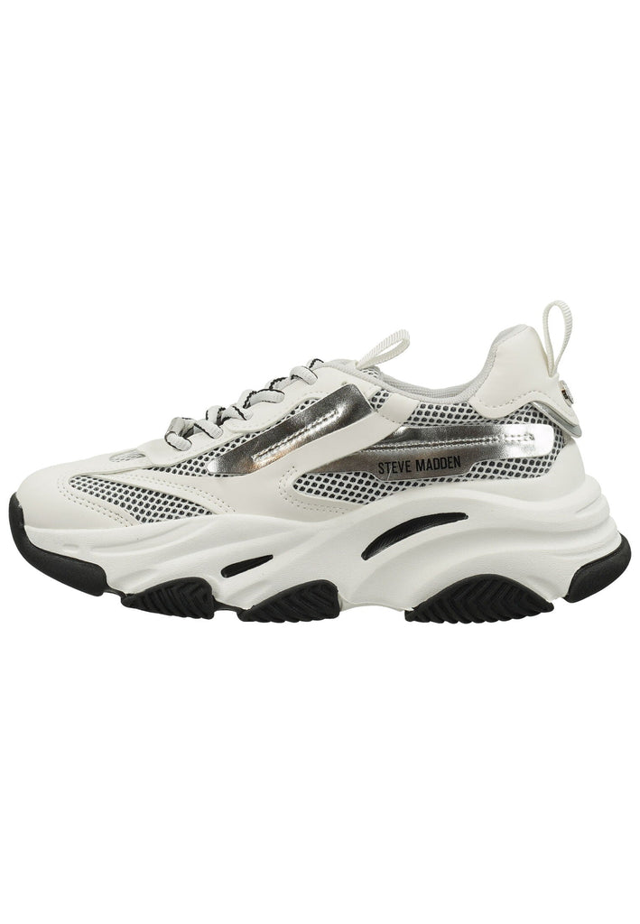 Sneaker Steve Madden Sneaker Lederimitat Silber/Weiß