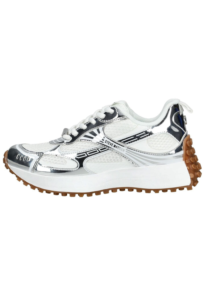 Sneaker Steve Madden Sneaker Lederimitat/Textil Weiß/Silber