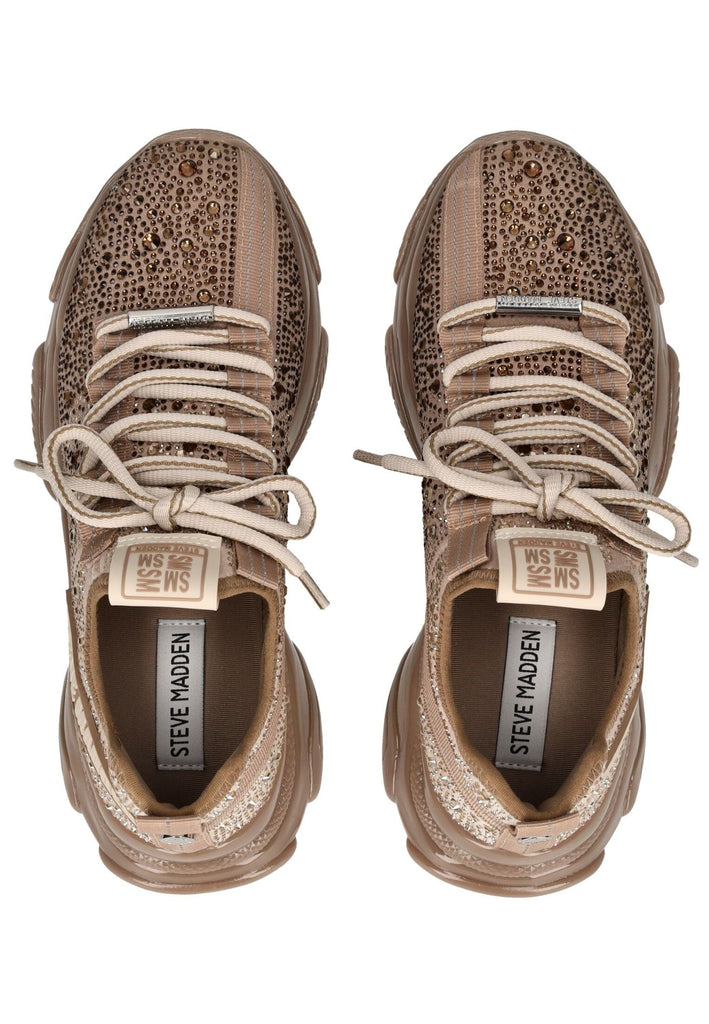 Steve Madden Sneaker Textil Beige/Gold