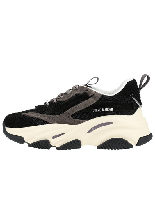 Steve Madden Sneaker Veloursleder/Textil Schwarz/grau