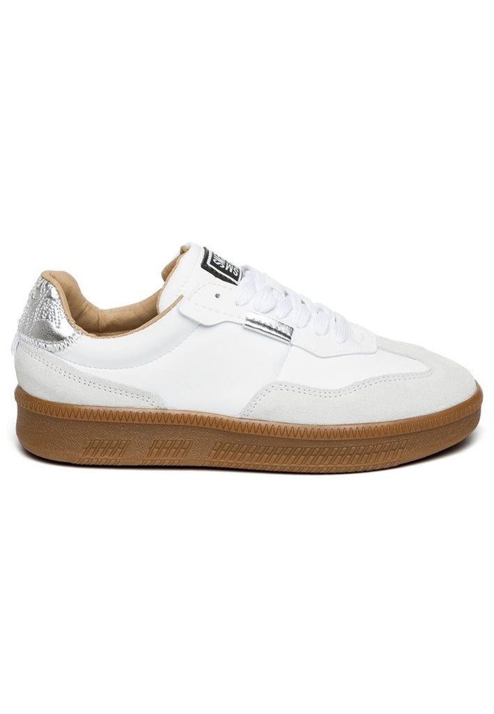 Steve Madden Sneaker Veloursleder Weiß/Silber