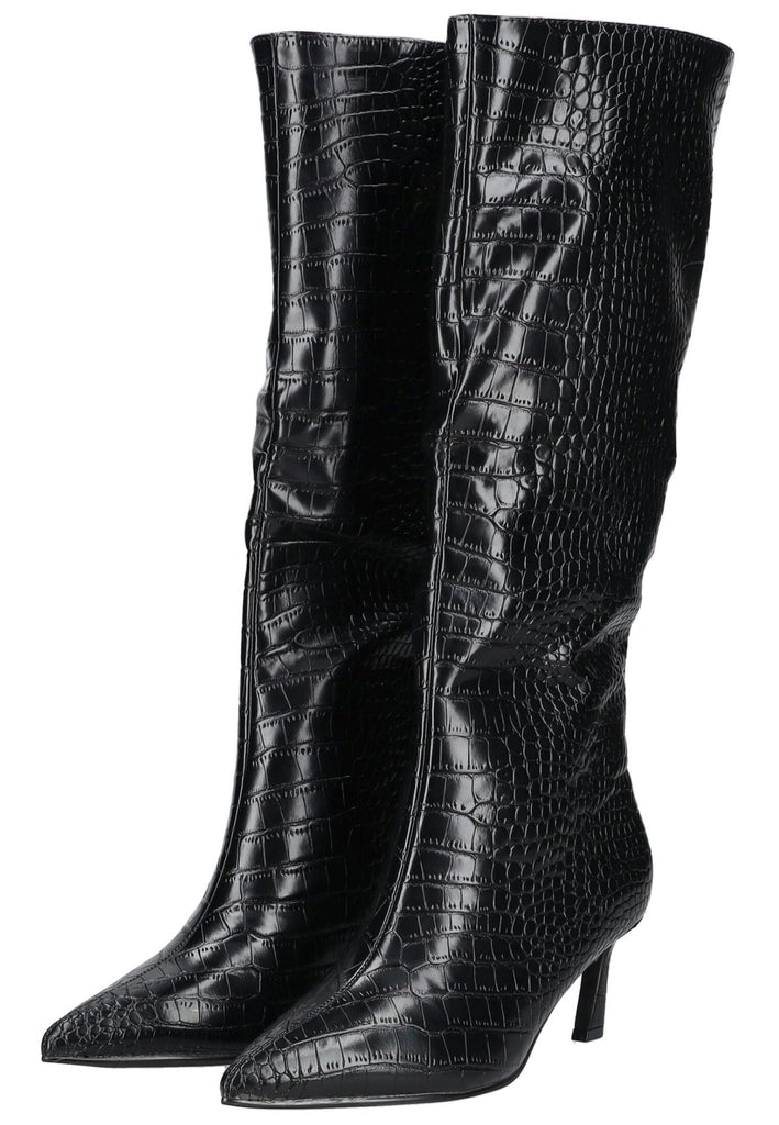 Steve Madden Stiefel Leder Croco Black
