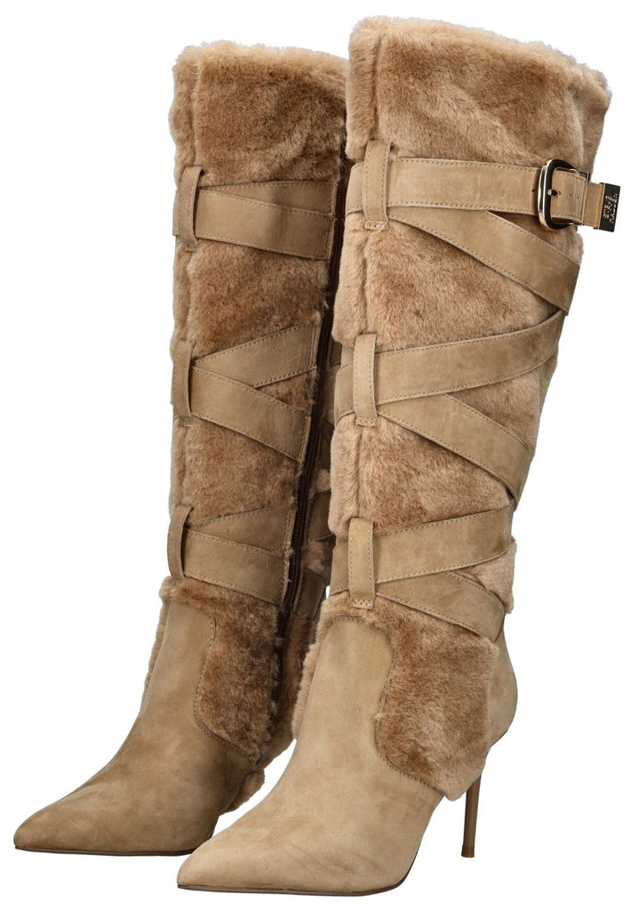 Steve Madden Stiefel Leder/Textil Tan