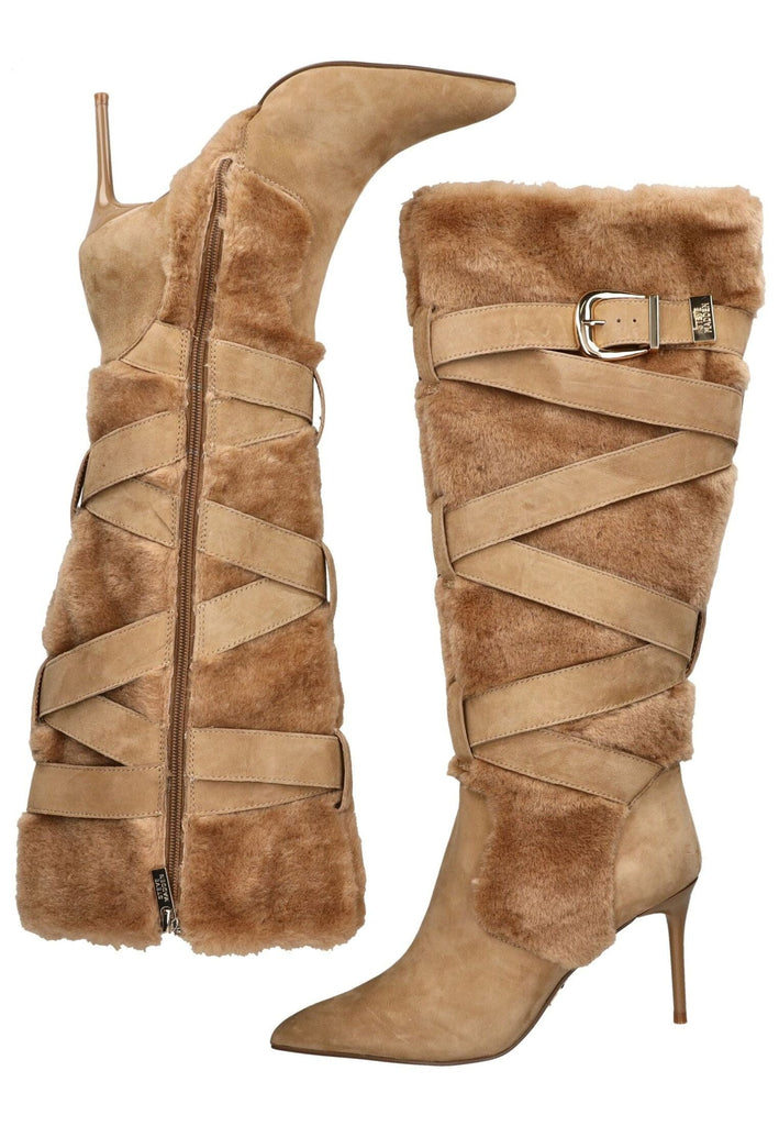Steve Madden Stiefel Leder/Textil Tan