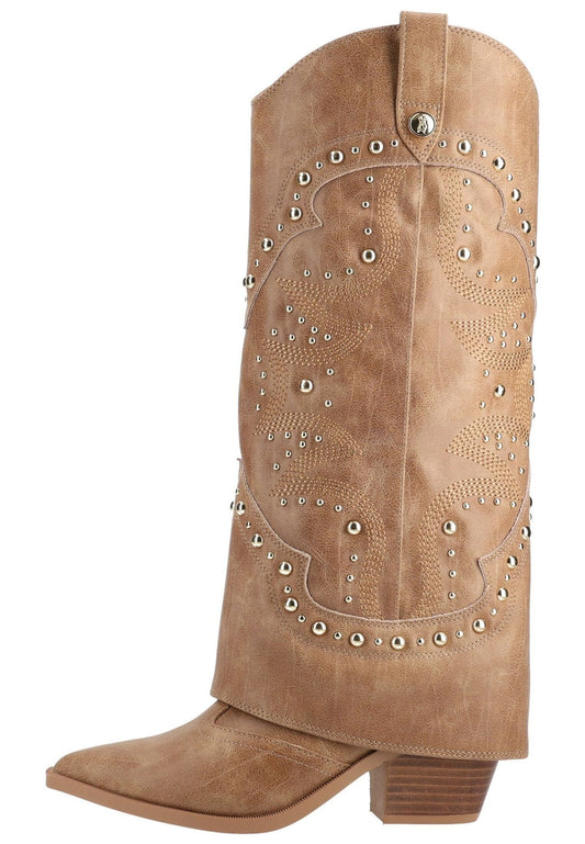 Steve Madden Stiefel Leder/Textil Tan