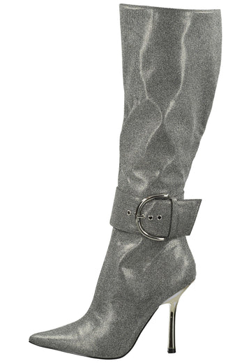 Stiefel Steve Madden Stiefel Lederimitat Silber